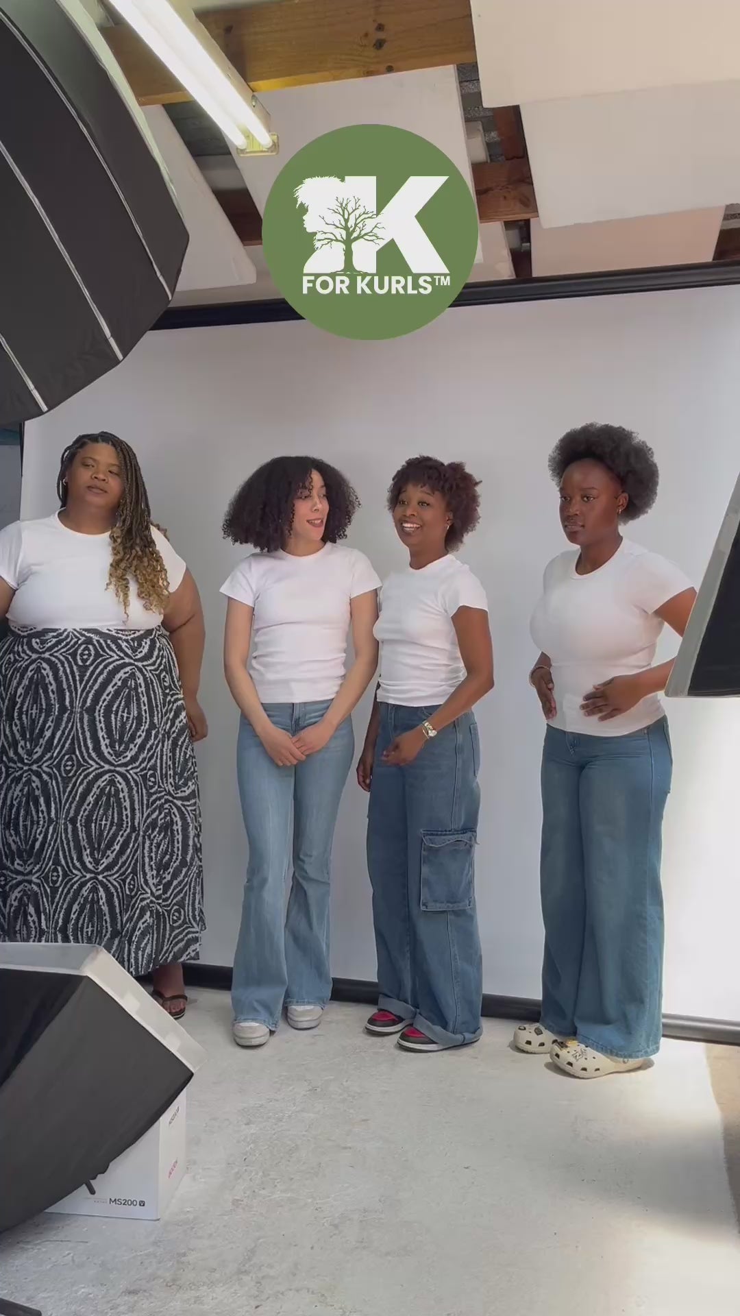 Load video: Sheree, Kim, Jarine, Shalom and Kelly in KforKurls action! 🌿